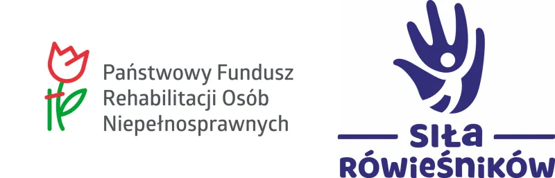 Logo PFRON i Siła Równieśników