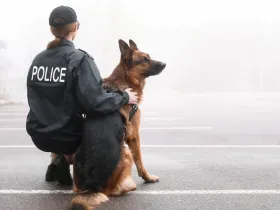 Policjant z psem 