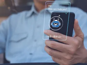 Mężczyzna korzystający ze smartfona