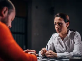 Psycholożka więzienna podczas pracy